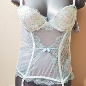VICTORIAS SECRET CORSET LINGERIE 36D BUSTIER LACE
